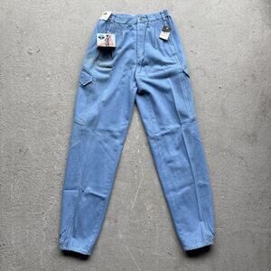 Deadstock 80s Dockers Jeans Mens 30x32 Pleated Denim Levis Cargo Tapered Vintage